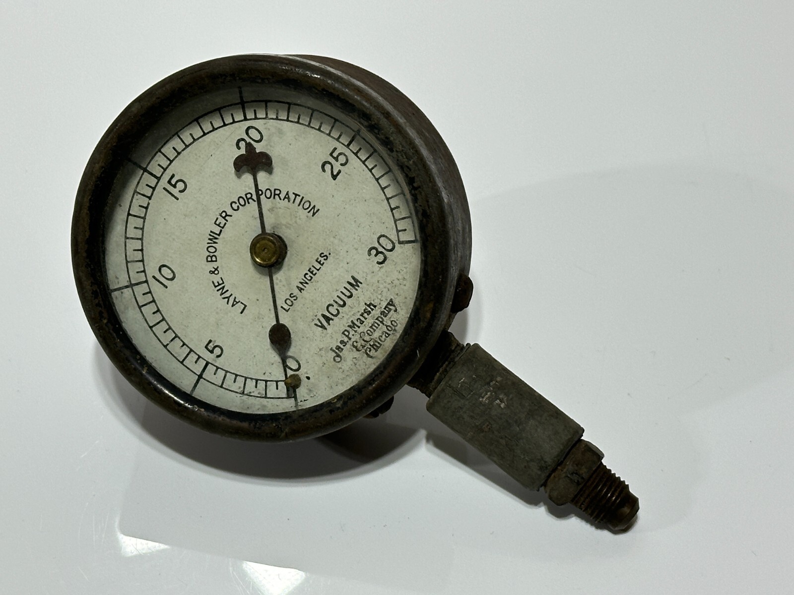 Layne & Bowler Corporation Los Angeles VACUUM Gauge Gage (Jas. P. Marsh Corp.)