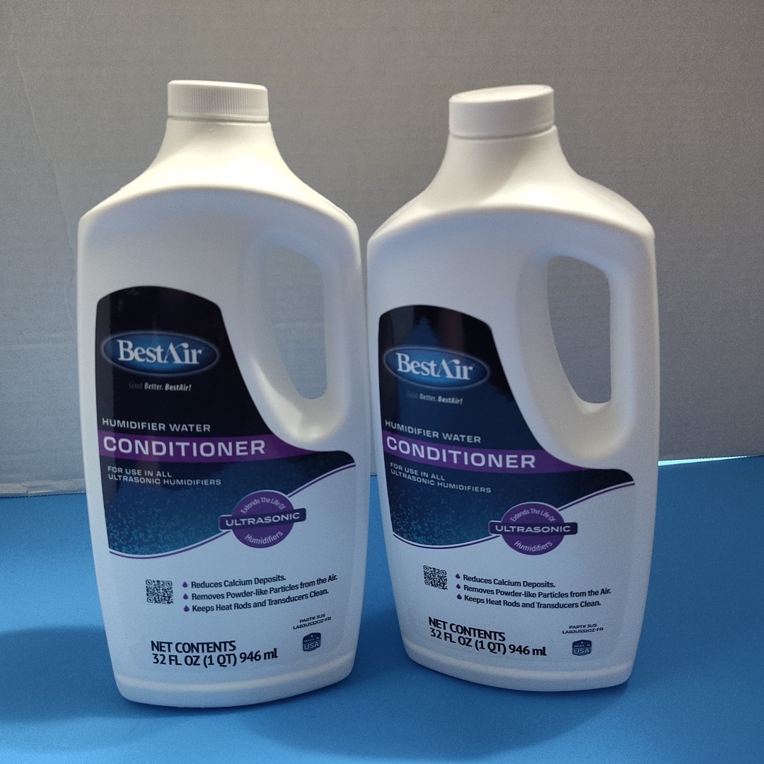 Lot Of 2 BestAir Ultra-Treat Humidifier Ultrasonic Water Conditioner 32 oz