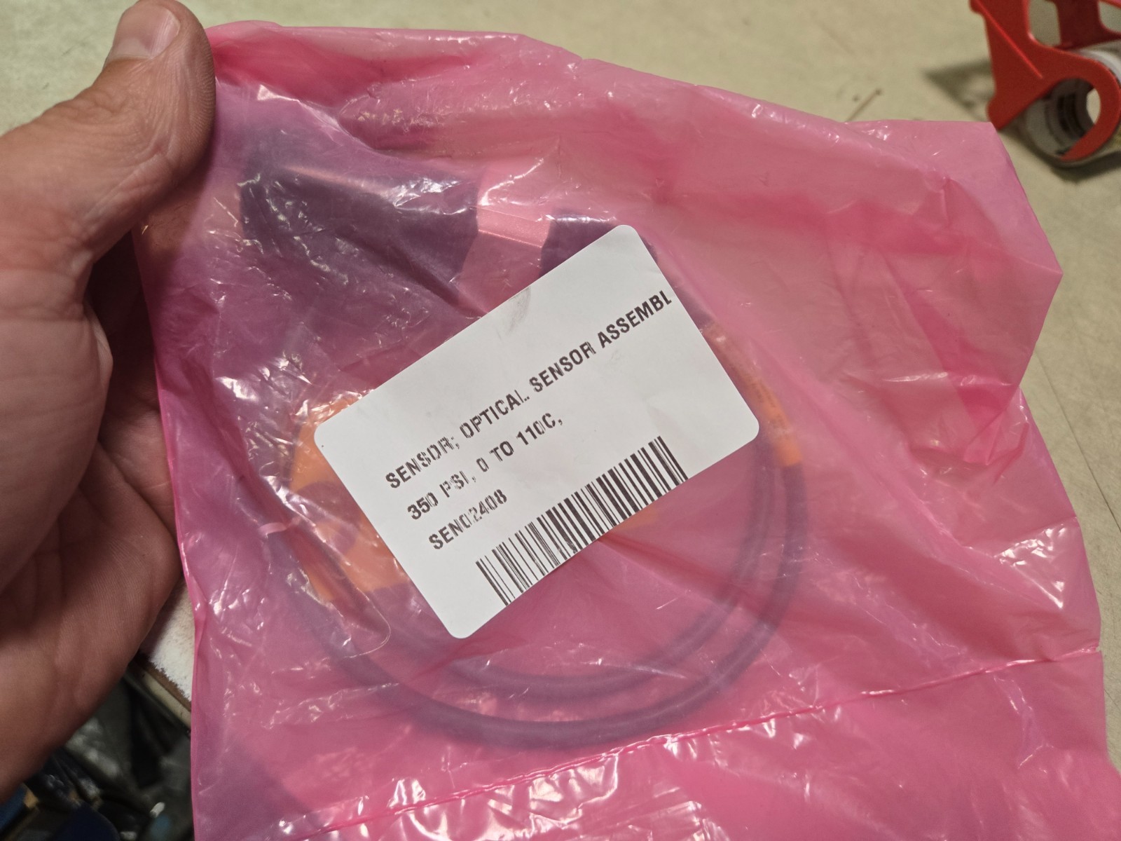 Trane SEN02408 Optical Sensor Assembly with 24" Cable, 24VDC, 350PSI Sealed!