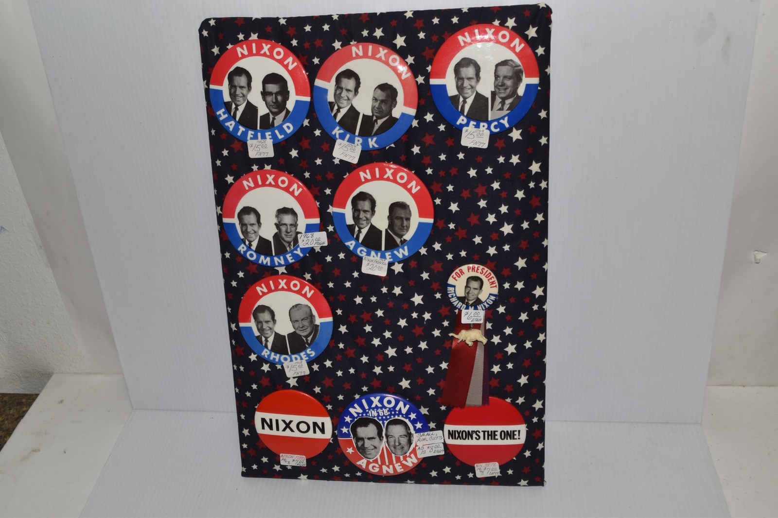 RICHARD NIXON POLITICAL ORIGINAL VINTAGE PINBACKS BUTTONS PIN  LOT of 10(PB#185)