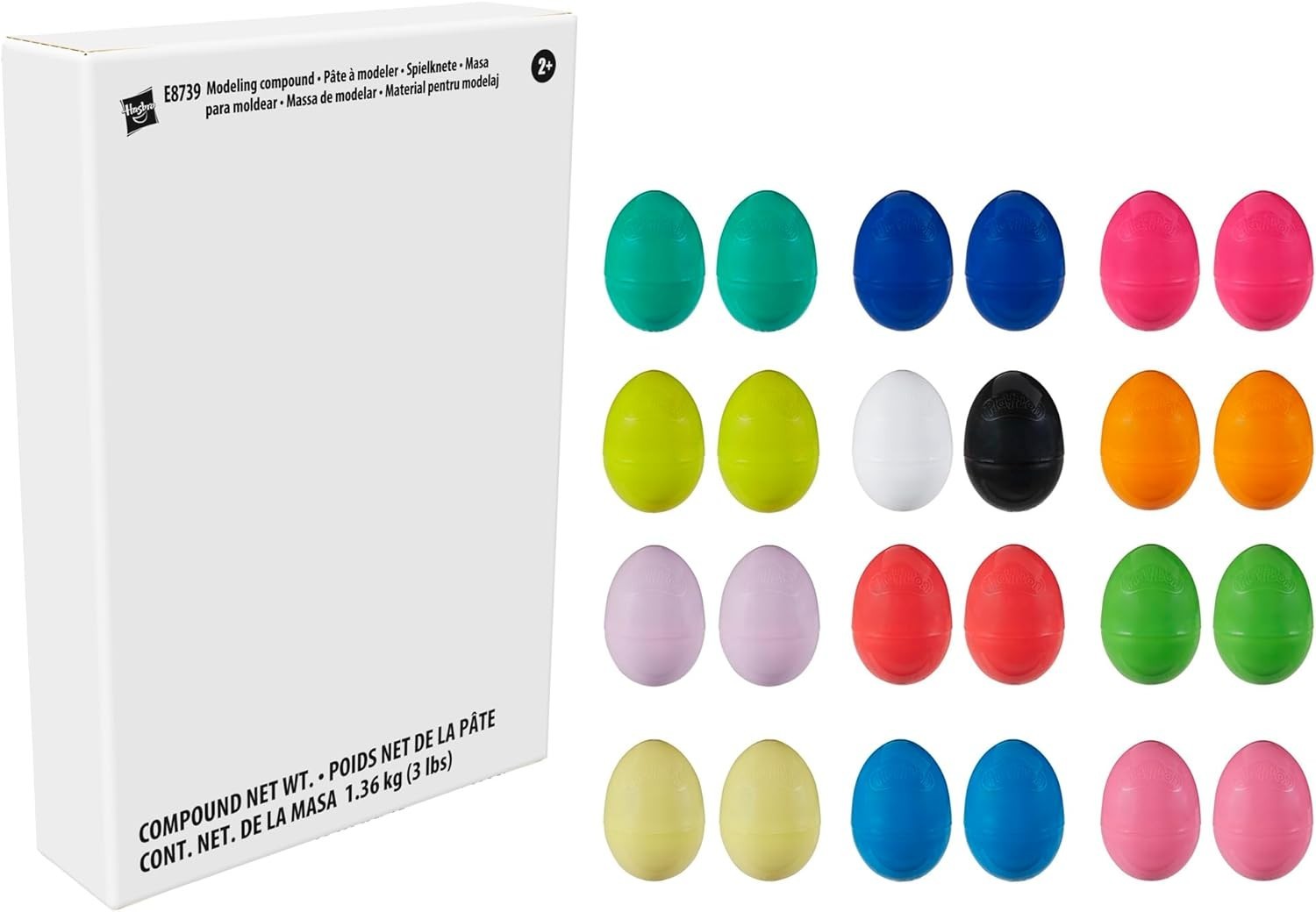 Play-Doh Eggs 24-Pack: Colorful Modeling Compound for Creative Play - Non-Toxic