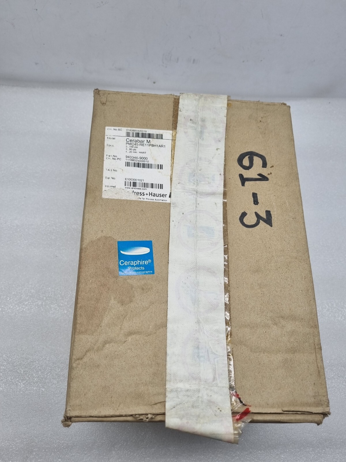 ENDRESS+HAUSER CERABAR M PMC45-RE11PBH1AR1 4-20 MA/HART FREE FAST SHIPPING