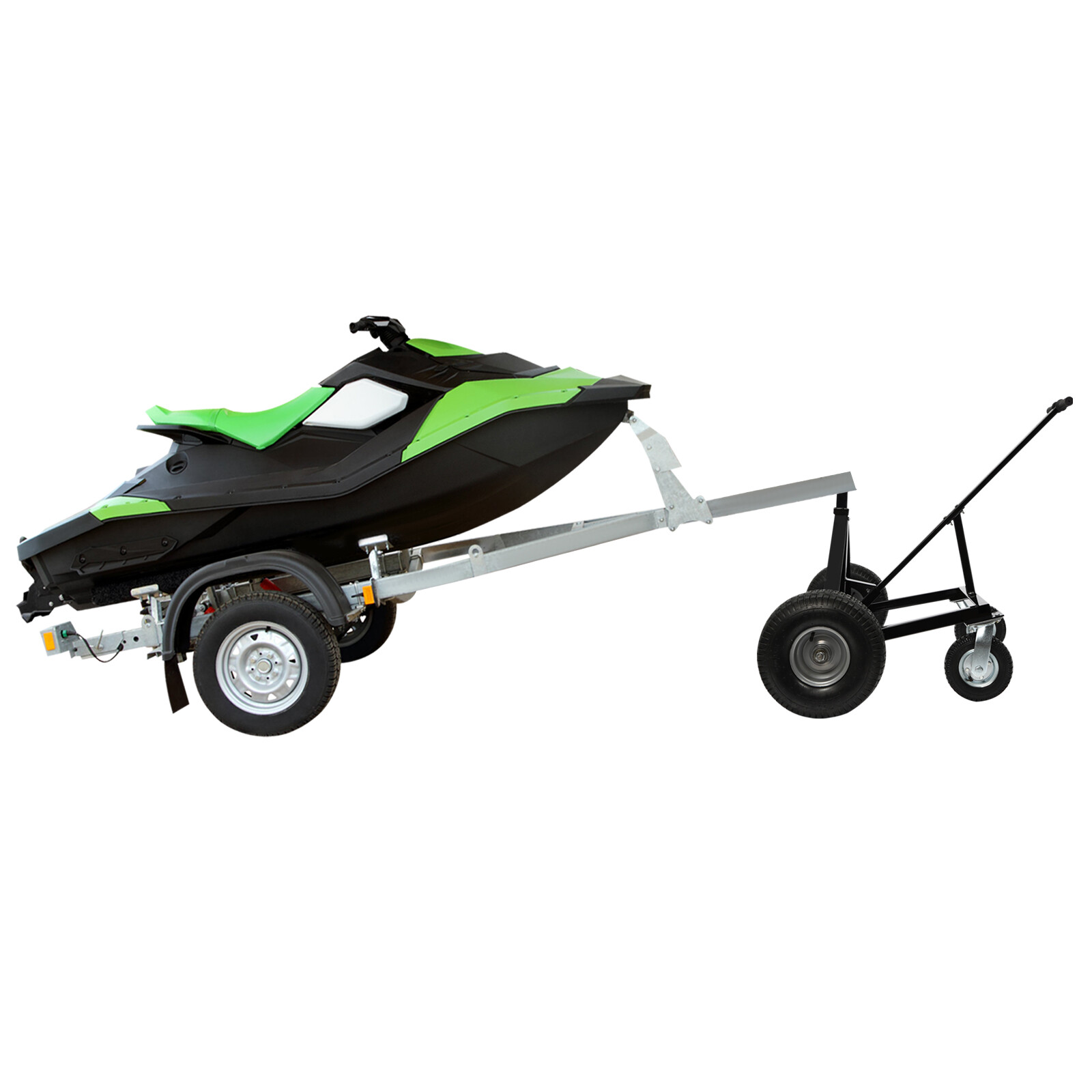 1500lbs Adjustable Dolly Trailer Dolly Trailer Mover Floor Standing w/ 4 Casters