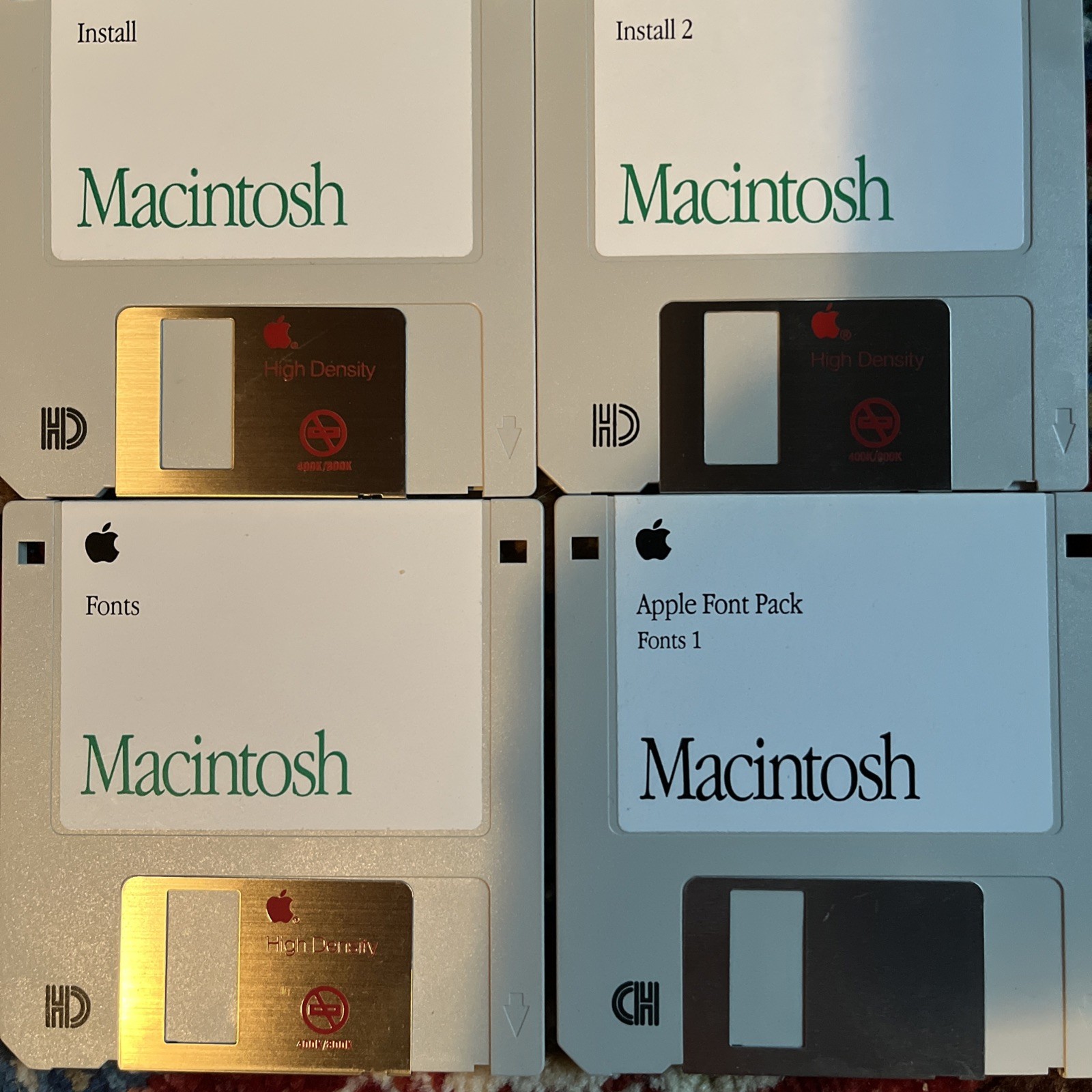 Vintage Apple Macintosh Mac System Disks Floppy Set