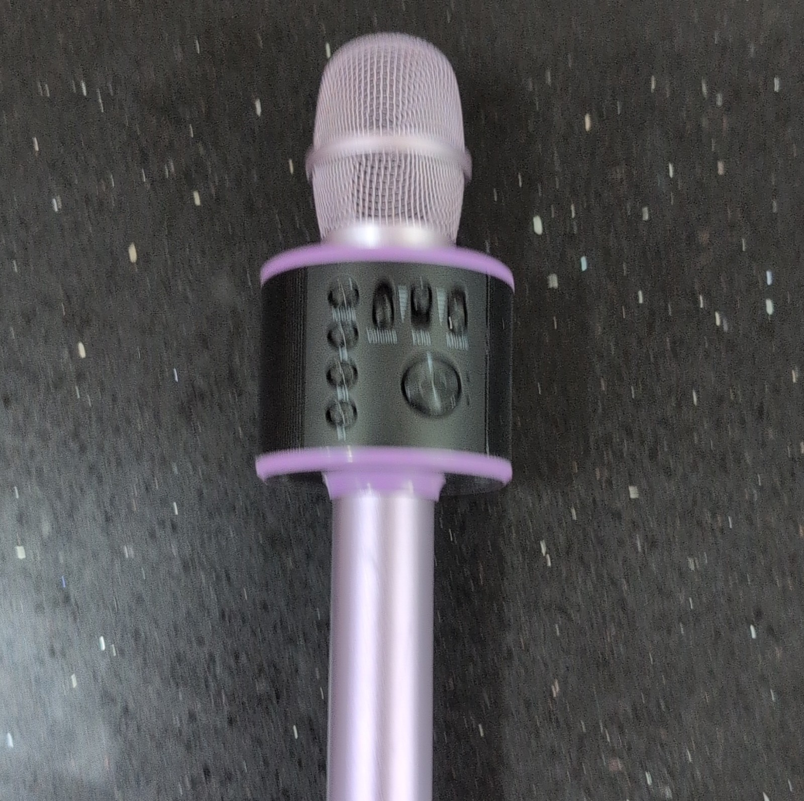 Core Innovations KRMC101LC Purple Bluetooth USB Karaoke Microphone Echo Control