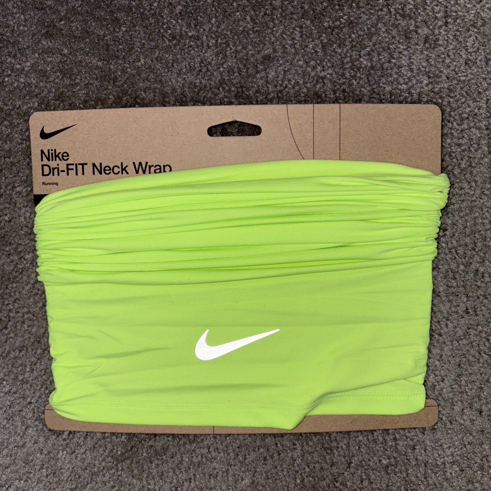 NIKE Dri-FIT Neck Wrap One Size Light Green Reflective Hiking Running