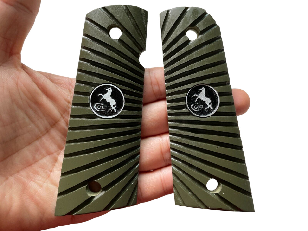 New Green Resin Grip For Colt 1911 1991 Full Size, Springfield Clones ; 02
