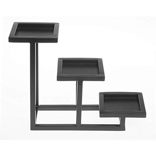 HUBERT Black 3-Tier Buffet Stand for Bowls