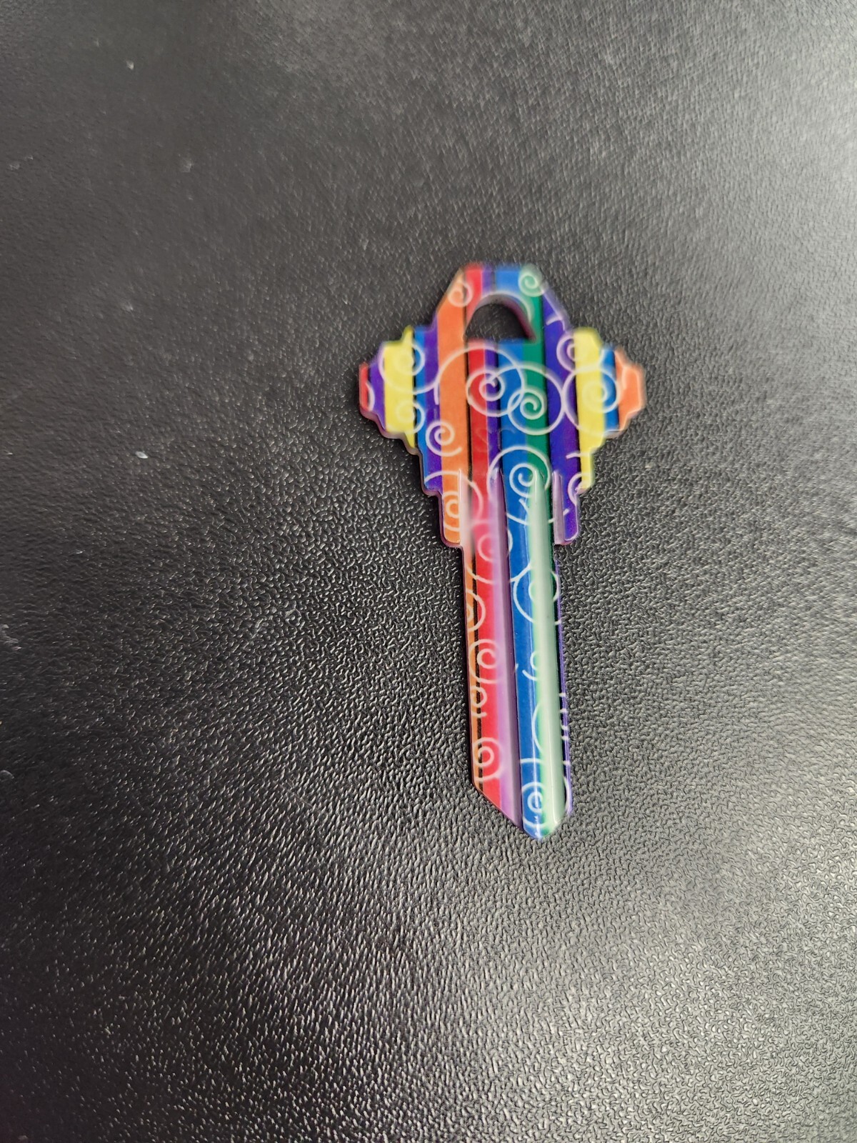 RAINBOW SPIRAL PRINTED SCHLAGE SC1 KEYBLANK (DISCONTINUED) - READ DETAILS BELOW