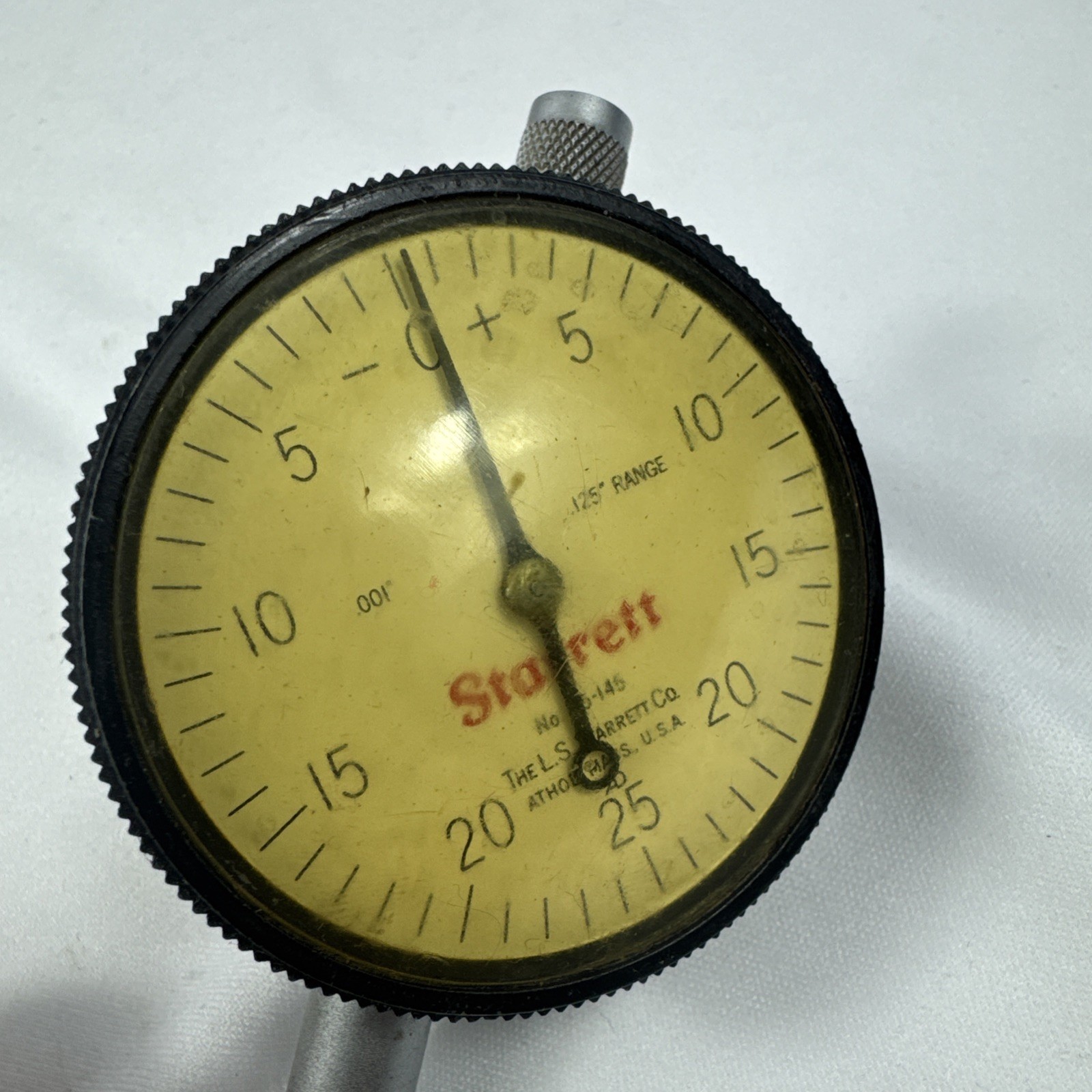 L.S. Starrett 25-145 Dial Indicator Gauge .001” Precision Measuring Tool USA