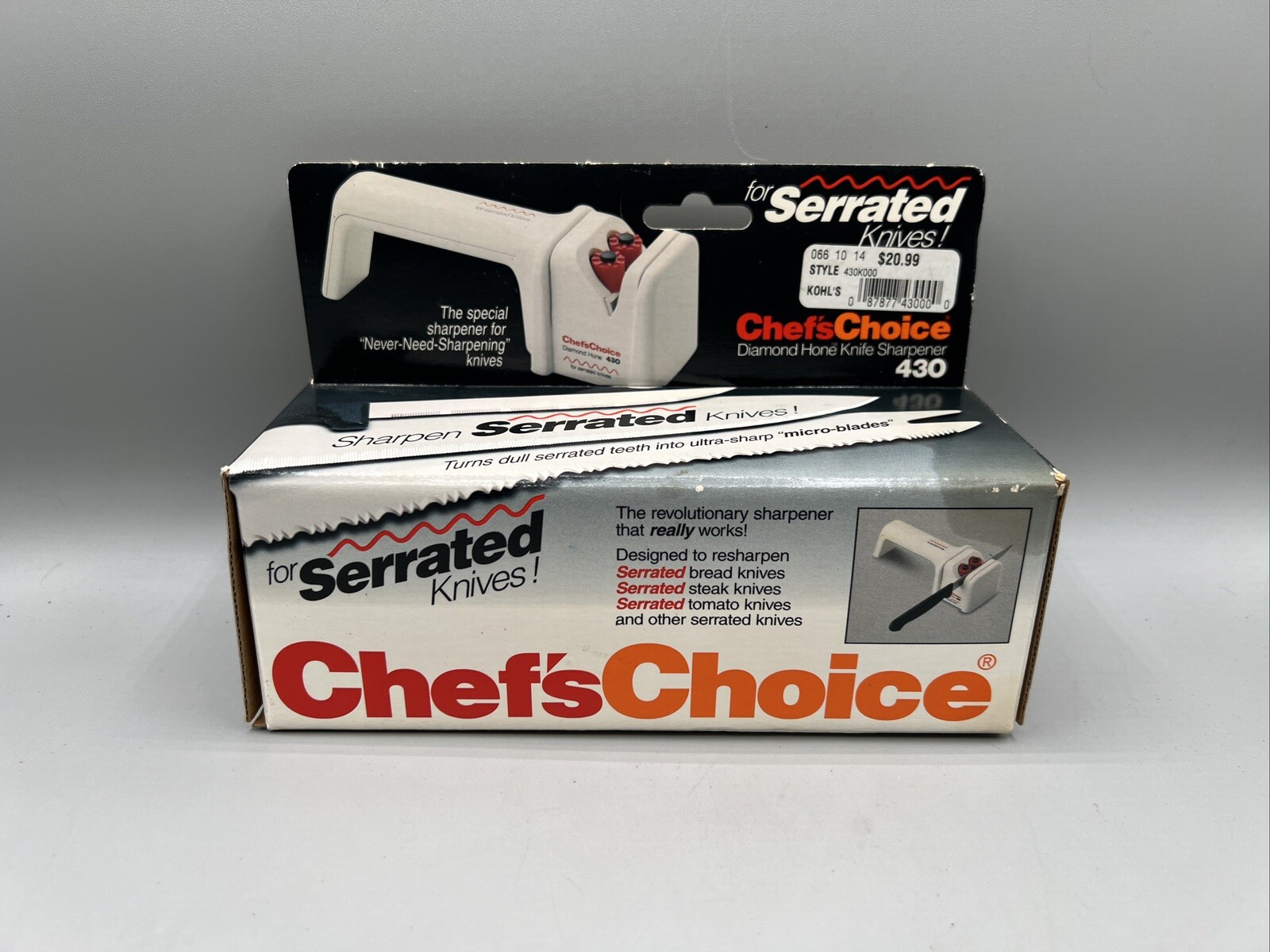Edgecraft Chef Choice 430 Manual Serrated Knife Sharpener White