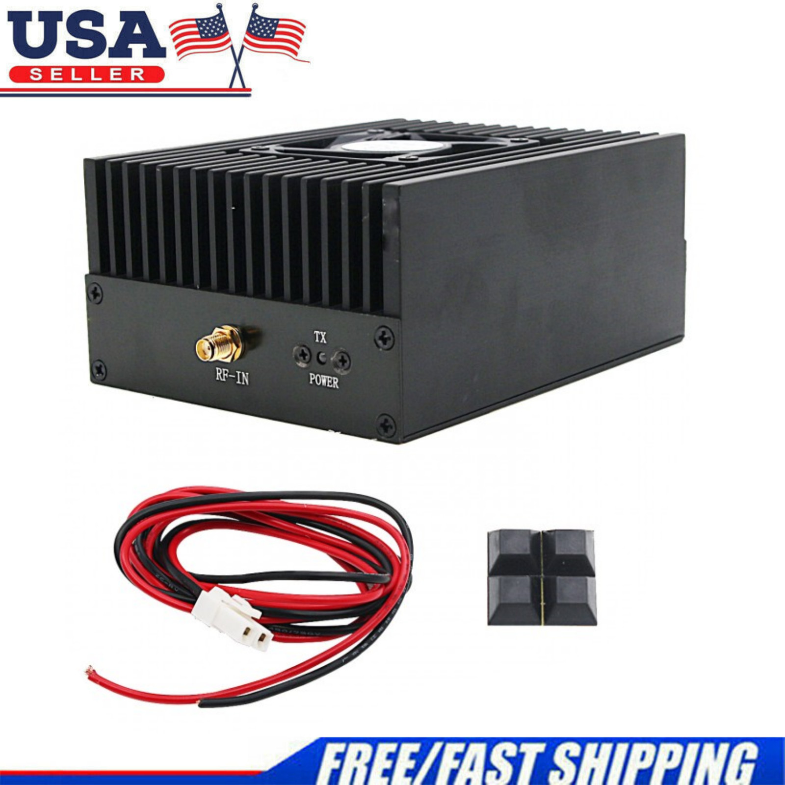 Digital RF Power Amplifier UHF 80W Radio DMR Amp FM Power Amp 400-470MHz USA
