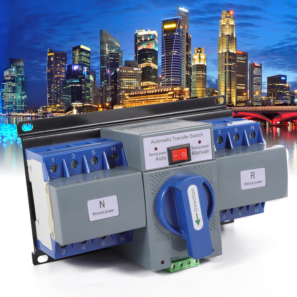 110V 63A 4P Dual Power Automatic Transfer Switch For Generator Changeover Switch