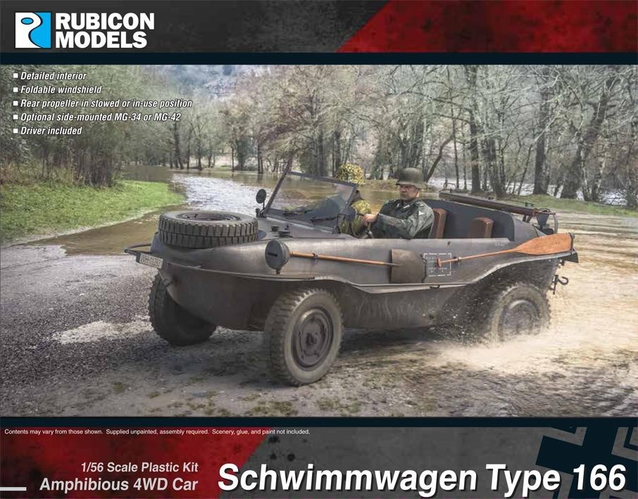 Rubicon Models 280080 - German Schwimmwagen Type 166 for Bolt Action WW2 Games