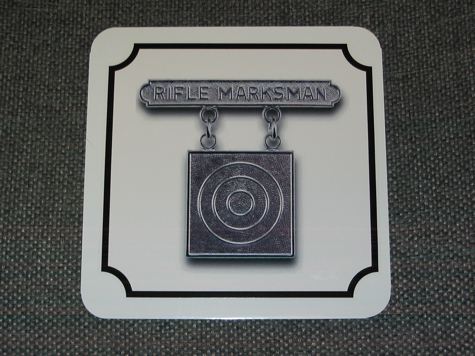 6"x6" RIFLE MARKSMAN Metal Sign