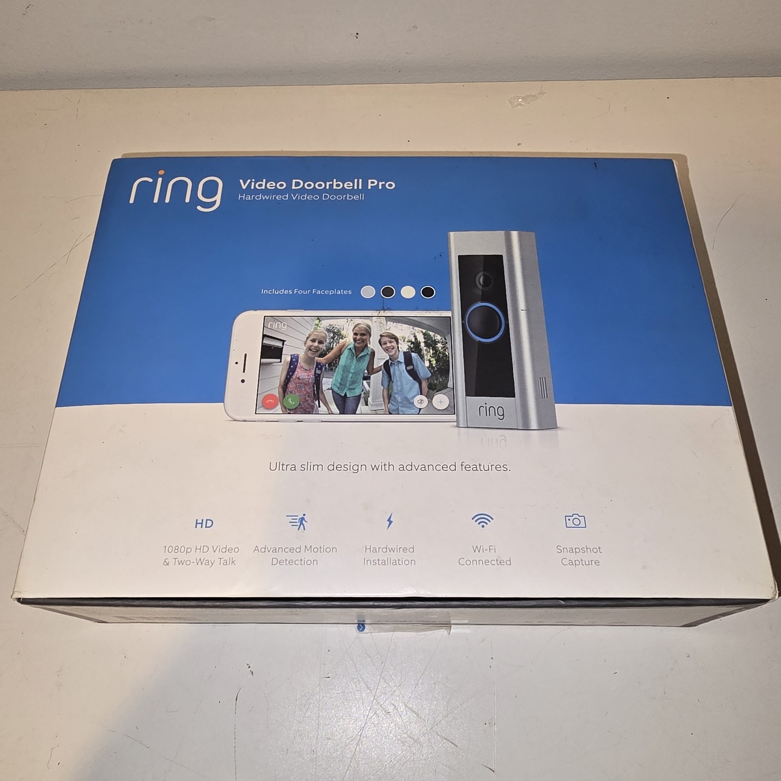 Ring Video Doorbell Pro Wi-Fi Video Hardwired Smart Doorbell with Camera, New