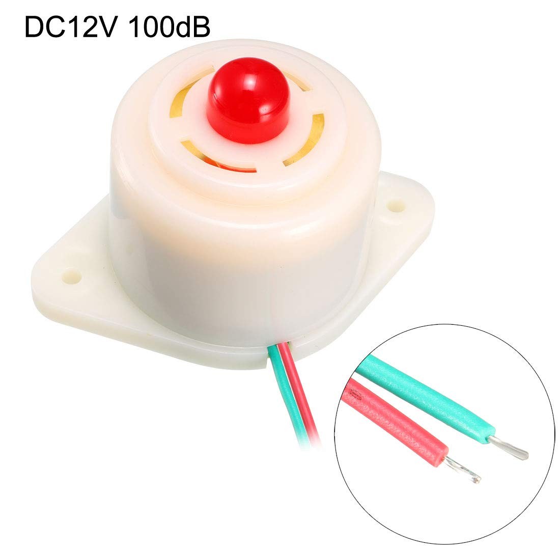 uxcell DC 12V 100dB Active Flashing Electronic Buzzer Beep Tone 12V(1Pack)