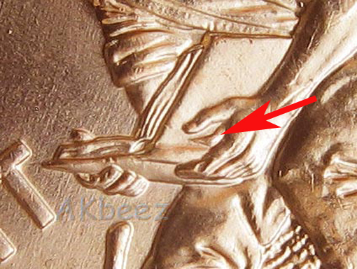 2009 P Lincoln Formative Sixth Finger Doubled Die Error WDDR-001 FS-01-2009-803
