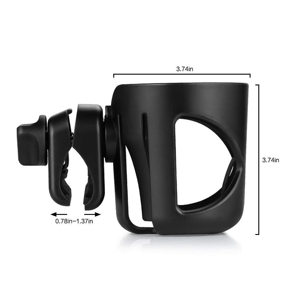 Accmor Universal Walker Cup Holder, Wheelchair 1* Black