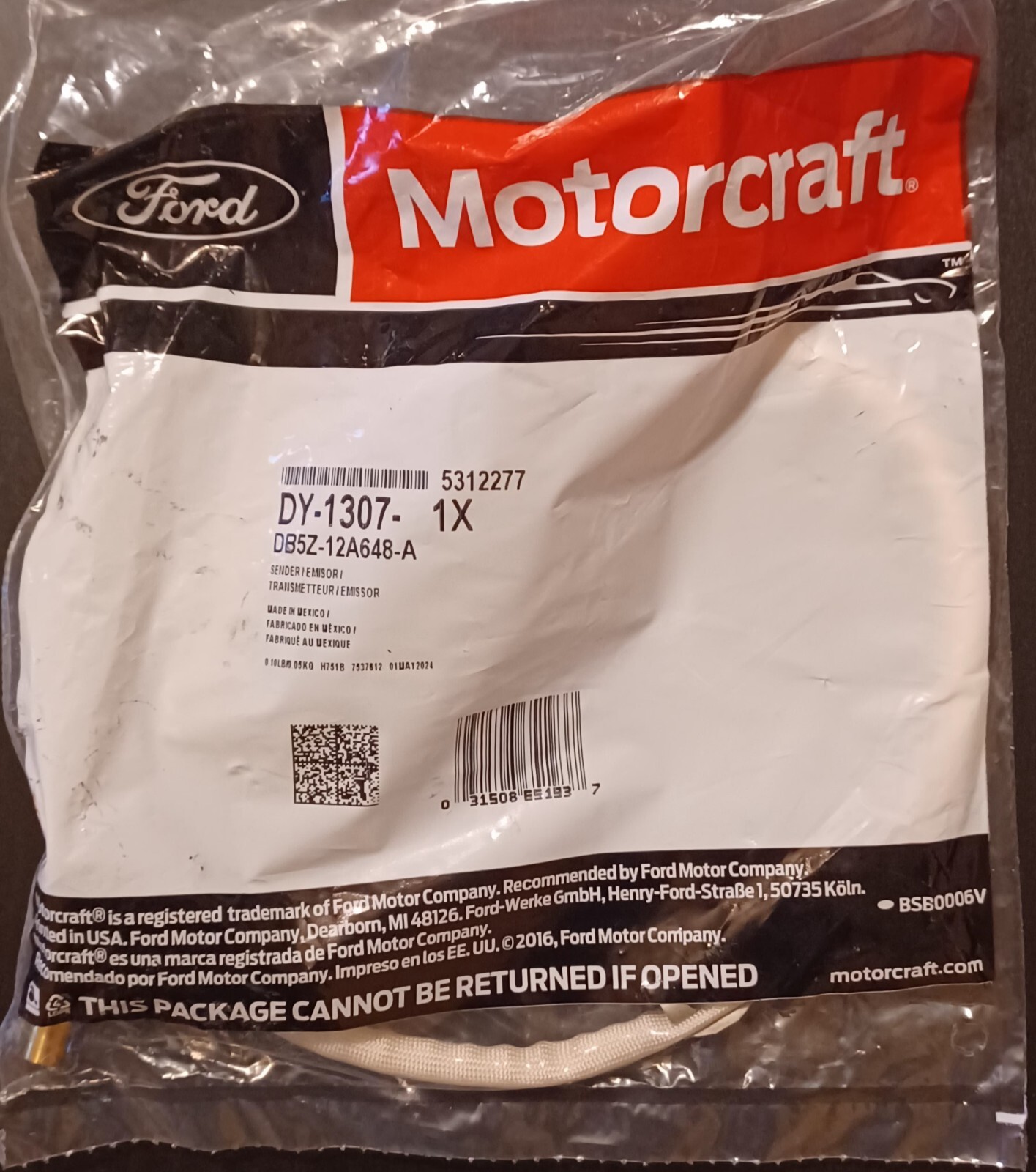 NEW GENUINE FORD TEMPERATURE SENDER ASSEMBLY DB5Z-12A648-A DY1307 PTU