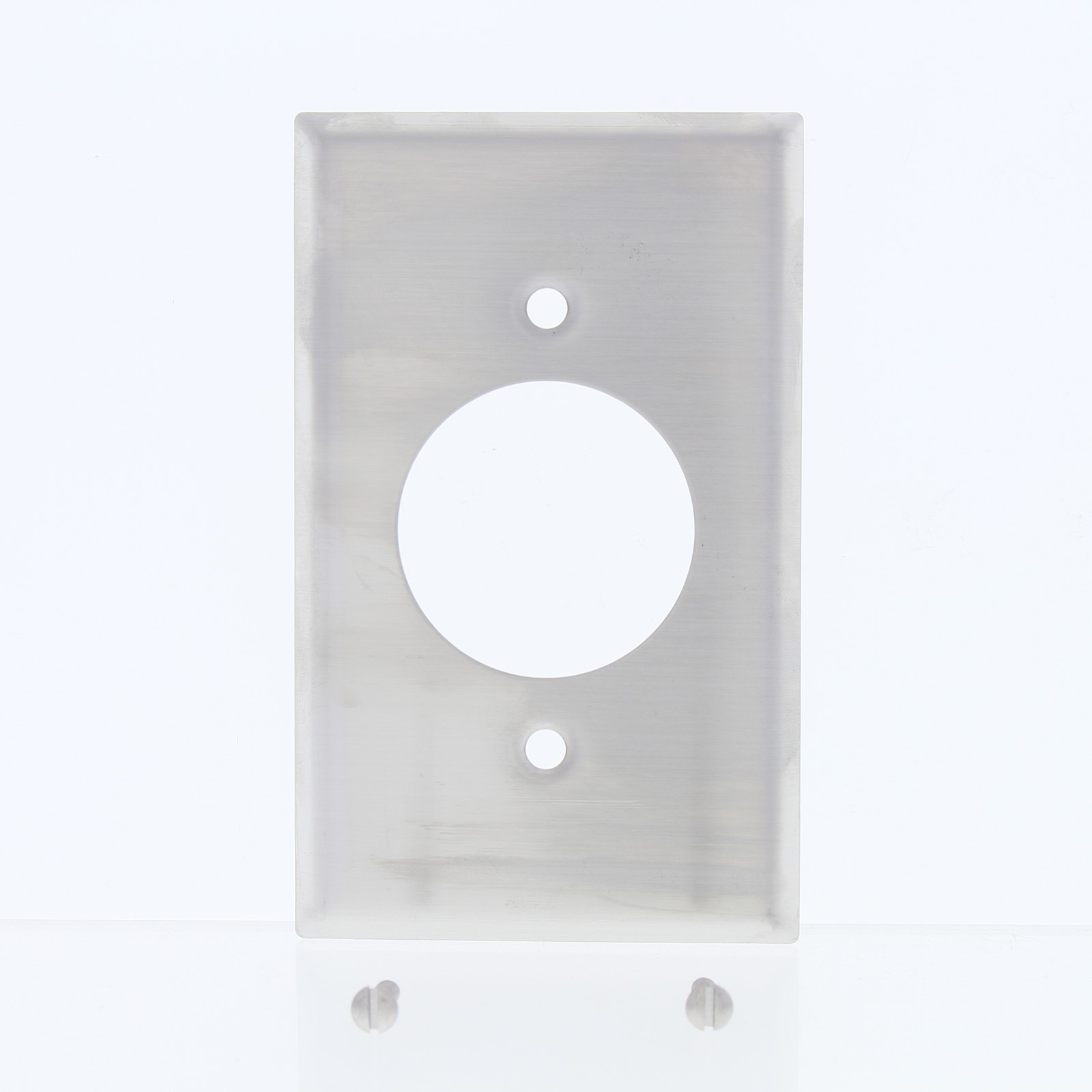 Eaton 1G Stainless Steel Receptacle Wallplate Single Outlet Cover 1.60" 93111