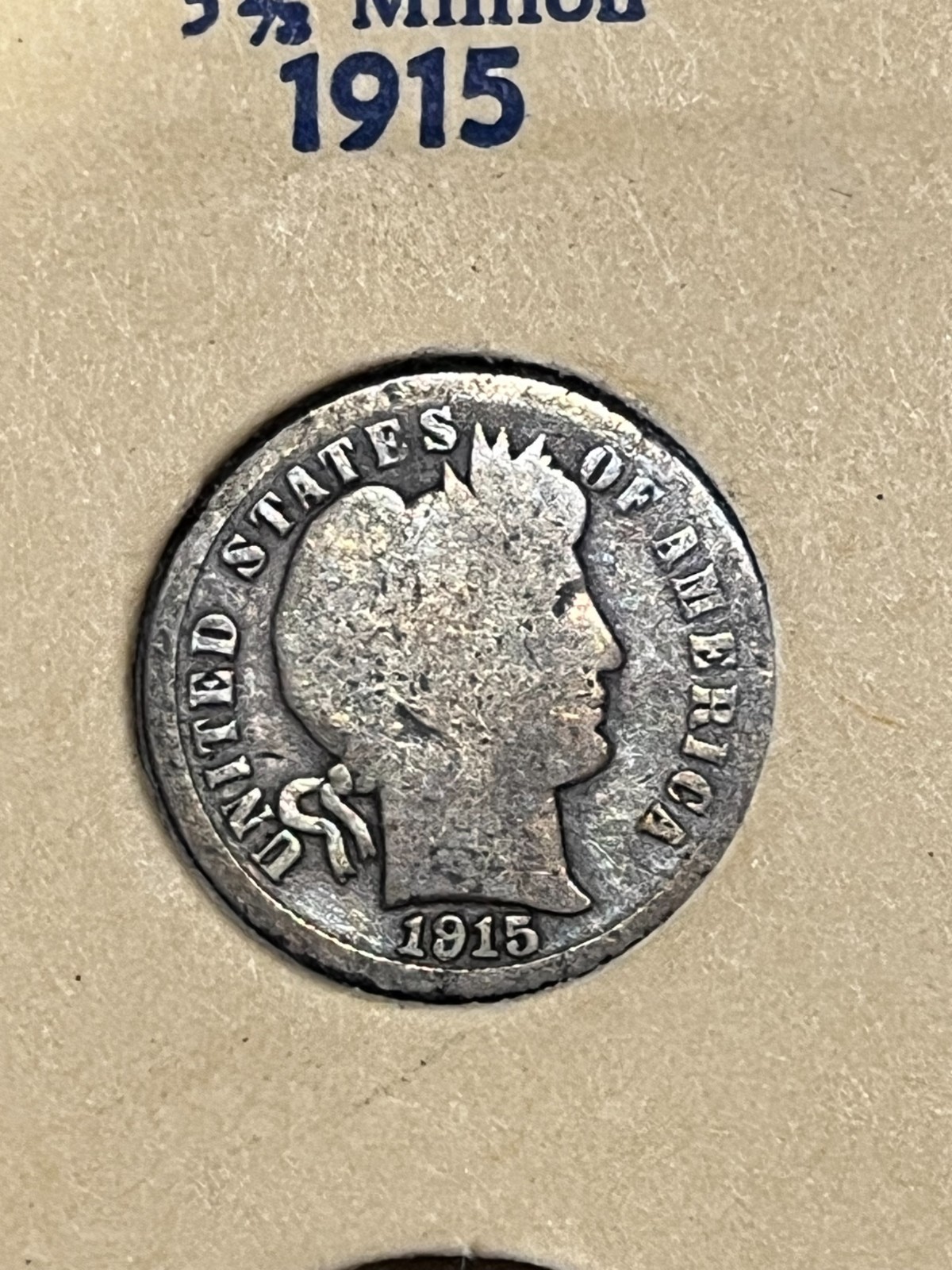 1915 Barber Dime