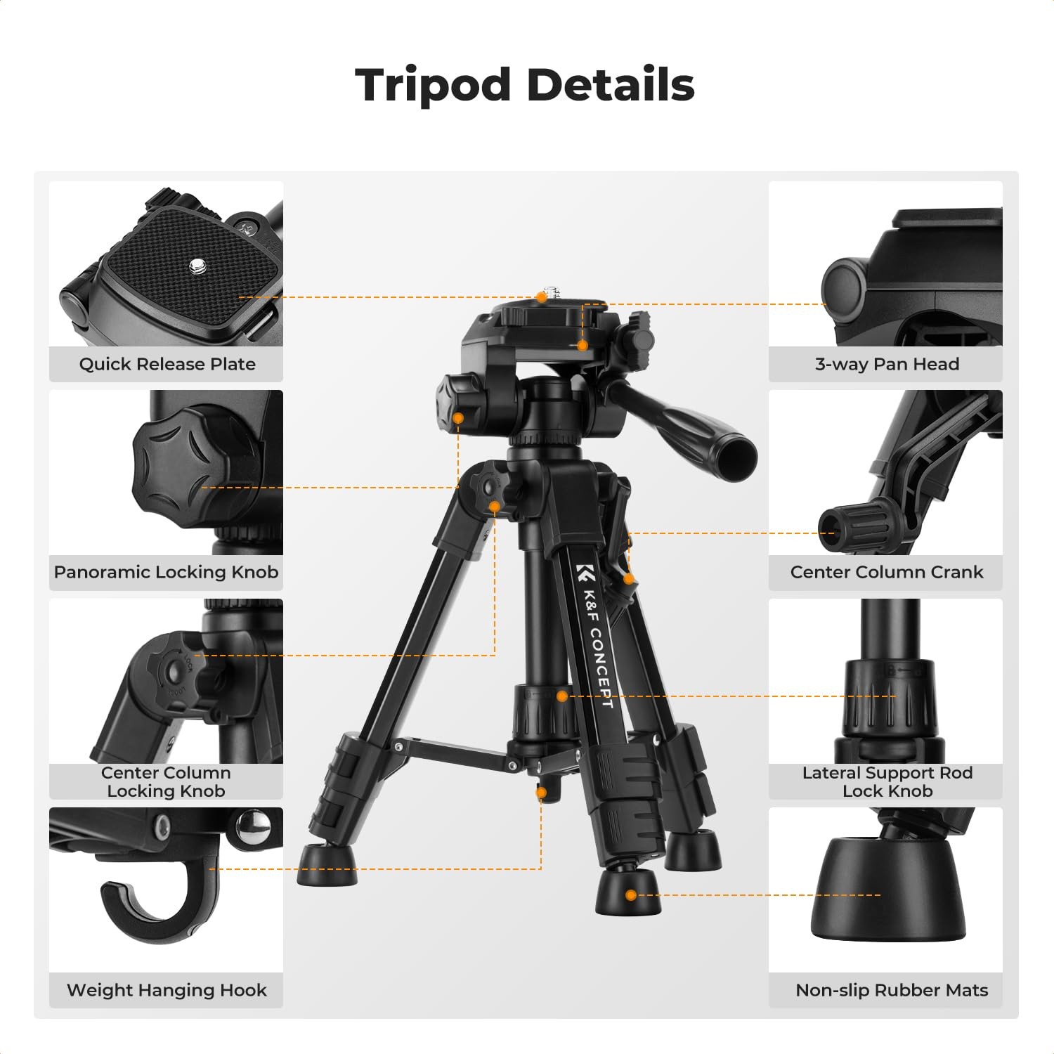 25" Mini Desk Tripod for Camera Video