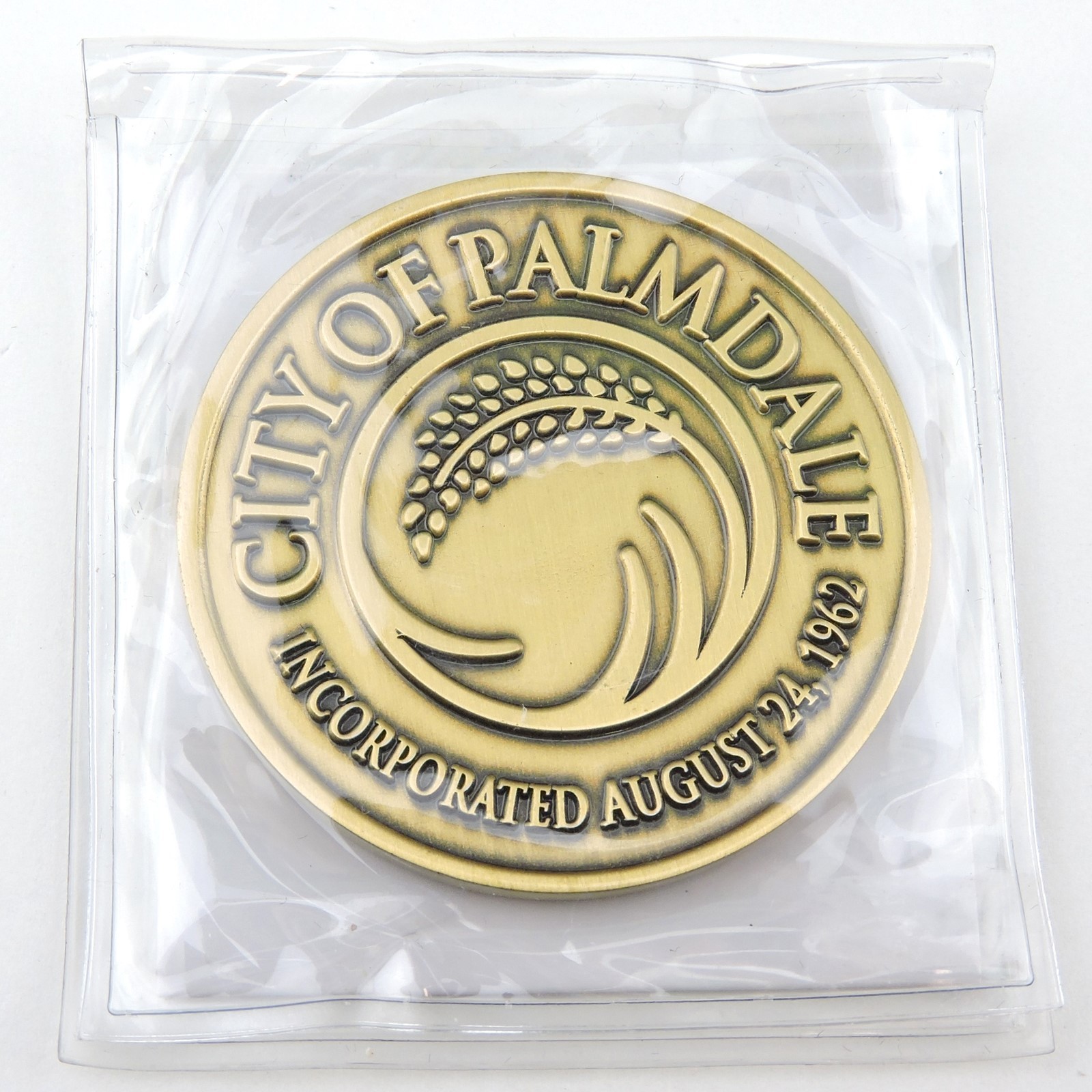 City of Palmdale CA Challenge Coin Aerospace Valley Incorporated 8-24-1962