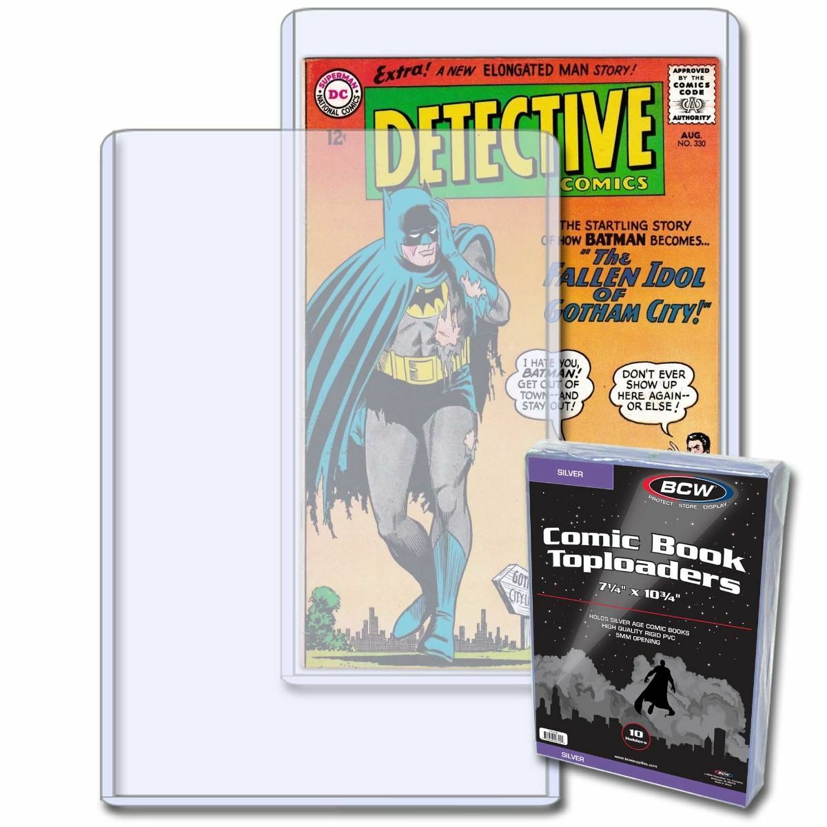 20 New BCW Silver Age Comic Book Topload Holders - Rigid 5mm Plastic Toploaders