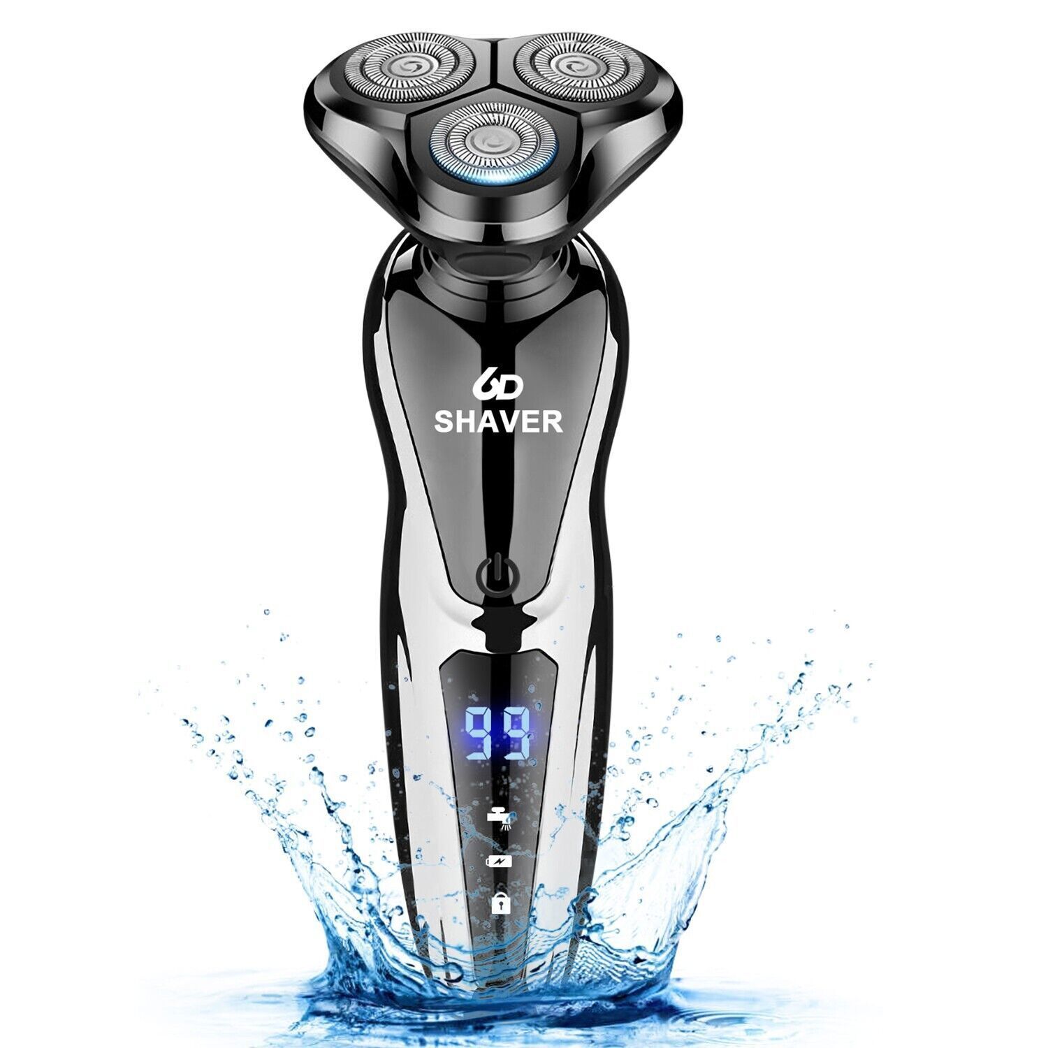 Electric Wet/Dry Razor Men USB Rechargeable Rotary Shaver Beard Trimmer Shaving