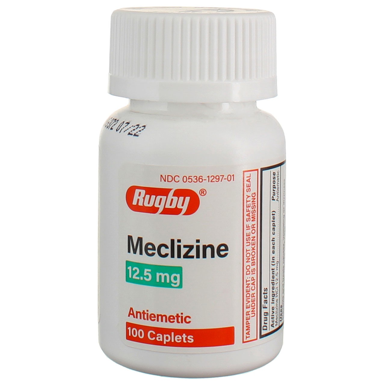 2 Pack Rugby Antiemetic Meclizine Caplets Caplets, 12.5 mg, 100 Ct