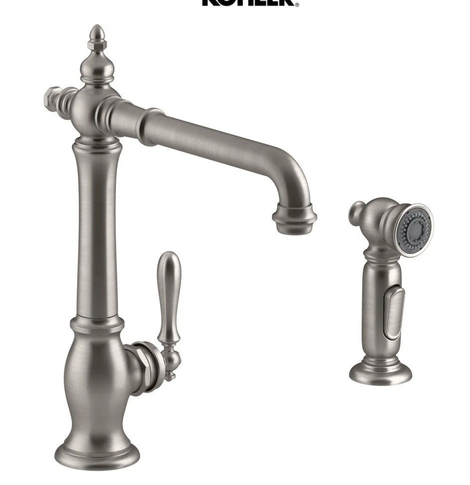 Kohler Artifacts K-99265-VS Kitchen Faucet w/ Side Spray Vibrant Stainless NEW