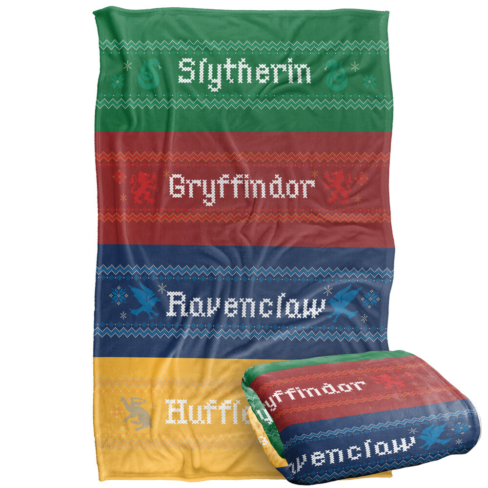 HP and The Deathly Hallows Part 2 House Crest Silky Touch Blanket