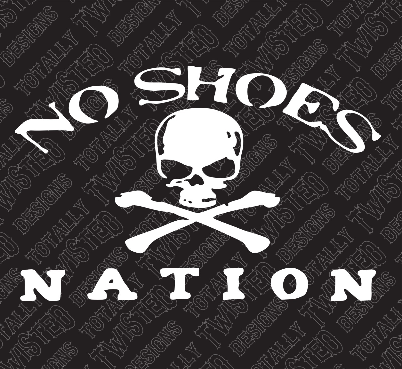 No Shoes Nation vinyl decal sticker Car Truck Hard classic Country Kenny Chesney