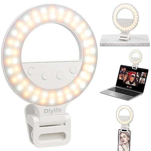 Selfie Ring Light, [360° Rotation] Rechargeable Selfie Light for 1000mAh
