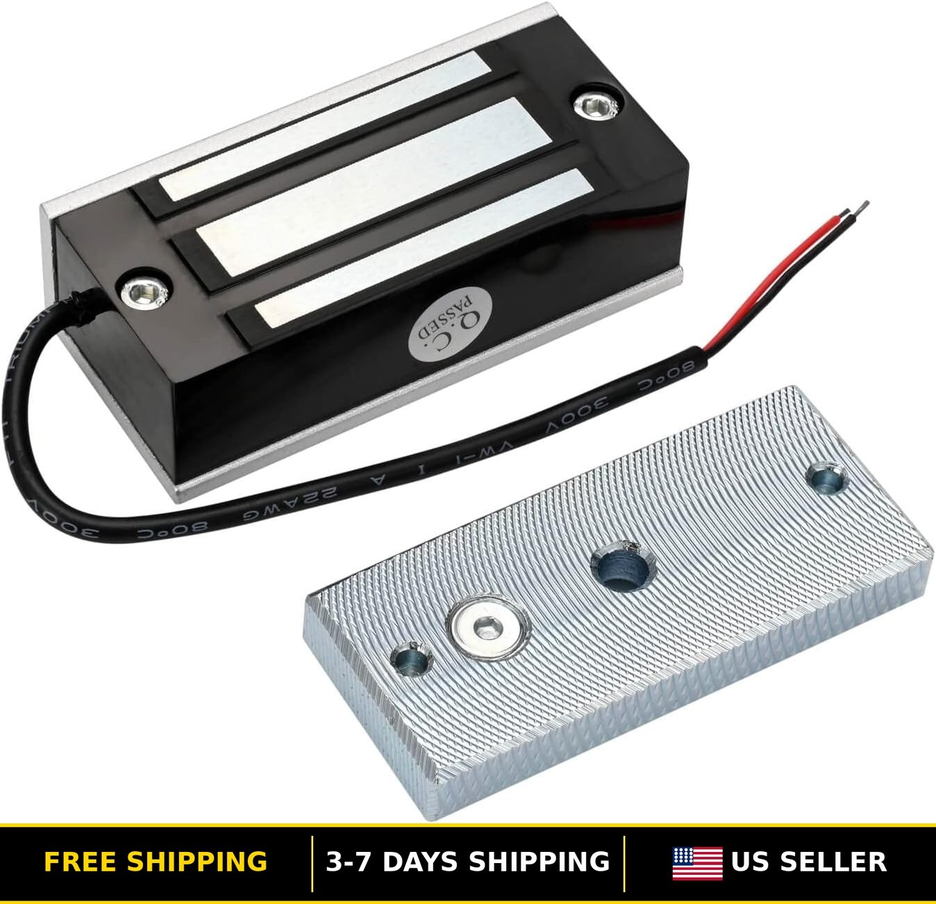 12V Electric Magnetic Lock, 60KG/130LBS Holding Force, Fail Safe Security
