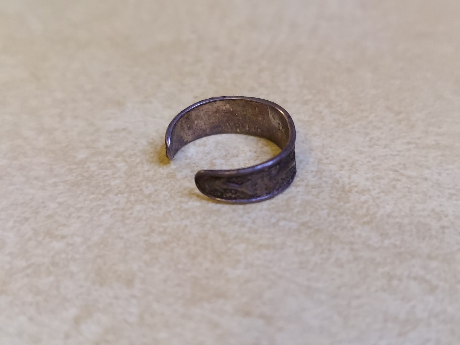 Vintage Sterling Silver 925 Dolphin Small Toe Ring Adjustable