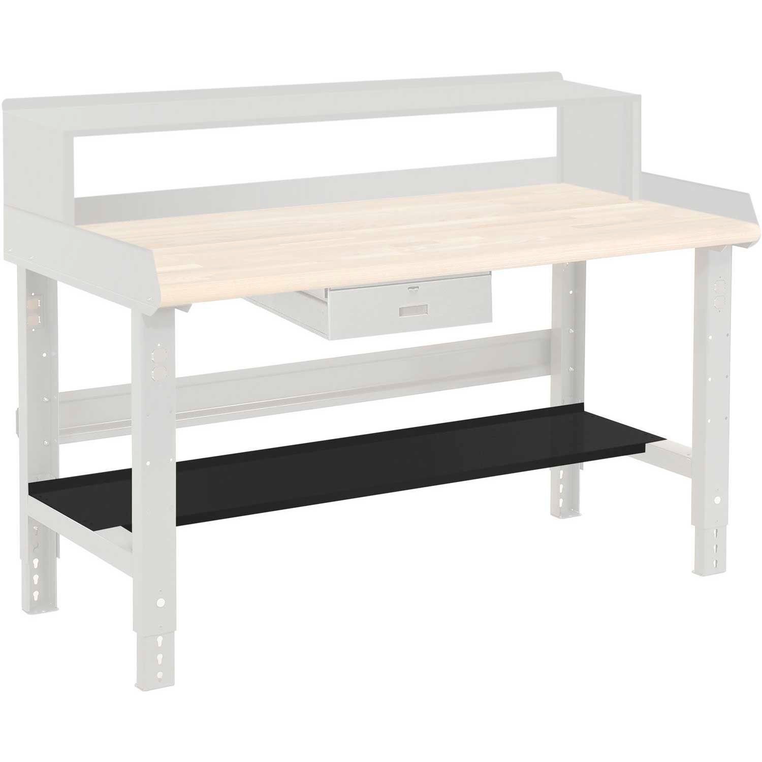 Global Industrial Steel Lower Shelf 72"W x 14"D Black
