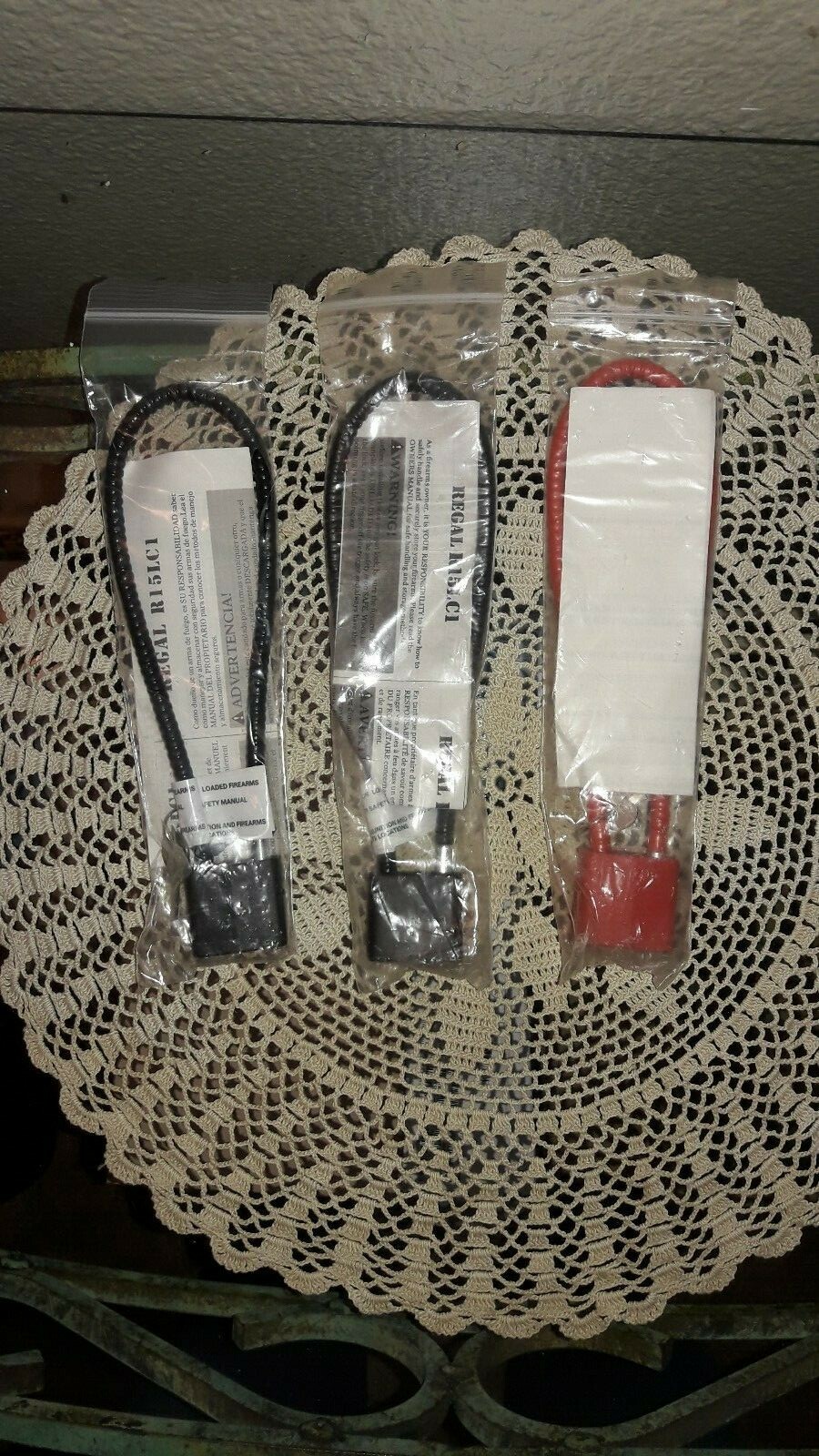 Gun Locks, Lot of 3 PISTOL or Rifle Safety,  Regal R15LC1, New