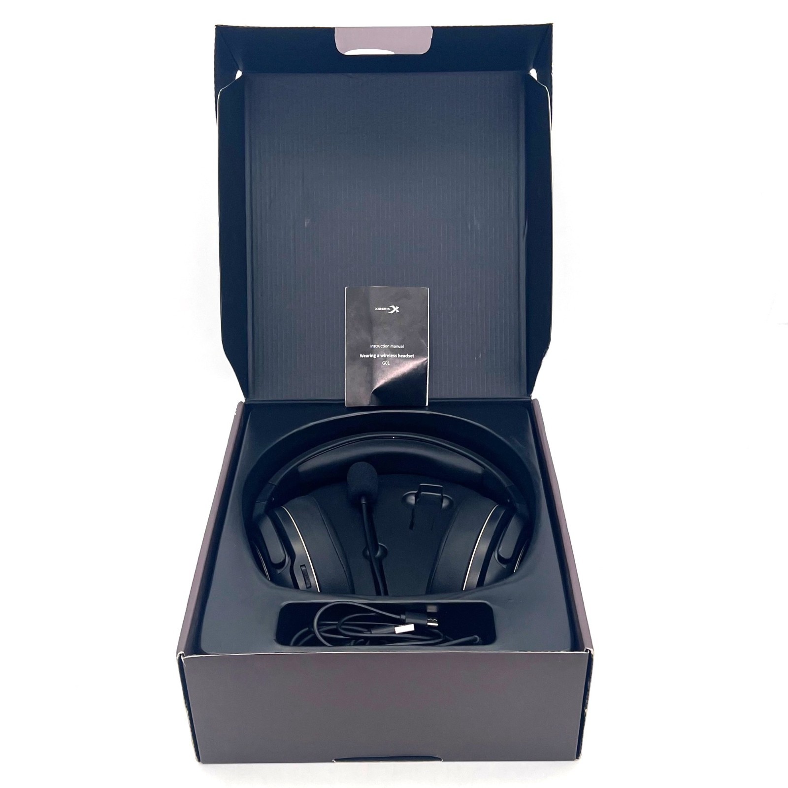 Xiberia G01 Wireless Gaming Headset With Detachable ENC Microphone MISSING USB
