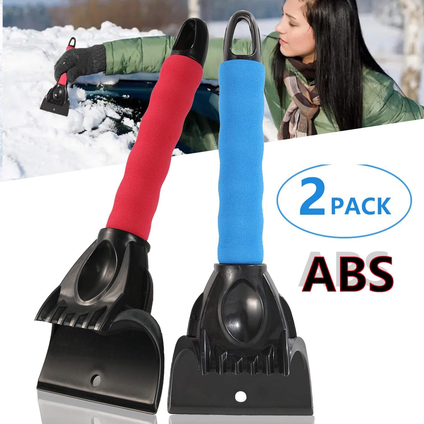 2× Remover Ice Scraper Cleaner Snow Clean For Windshield Car Shovel Tool Frost