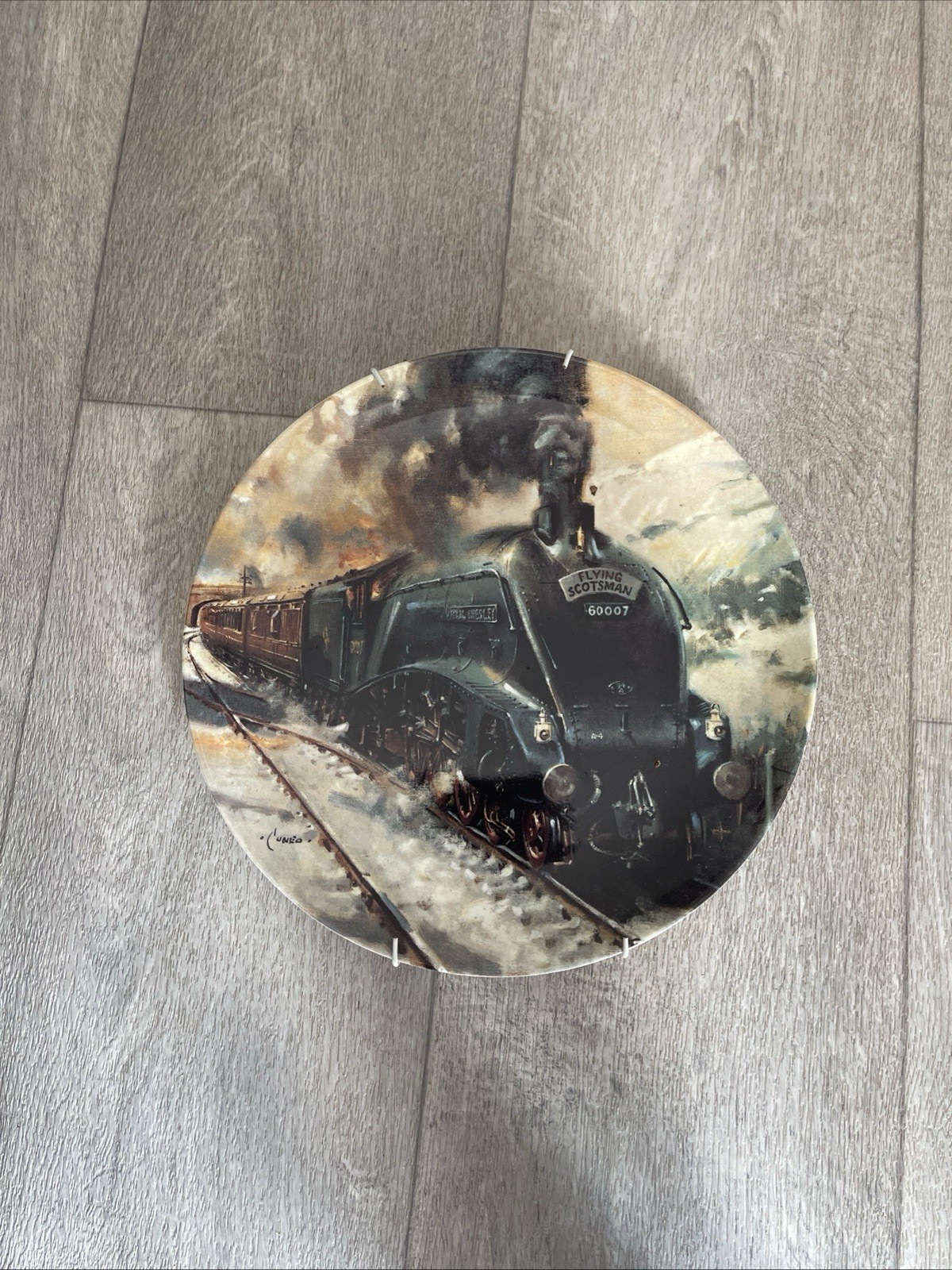 Vintage Royal Mail Wedgwood Collector Plate Terence Cunco Flying Scotsman
