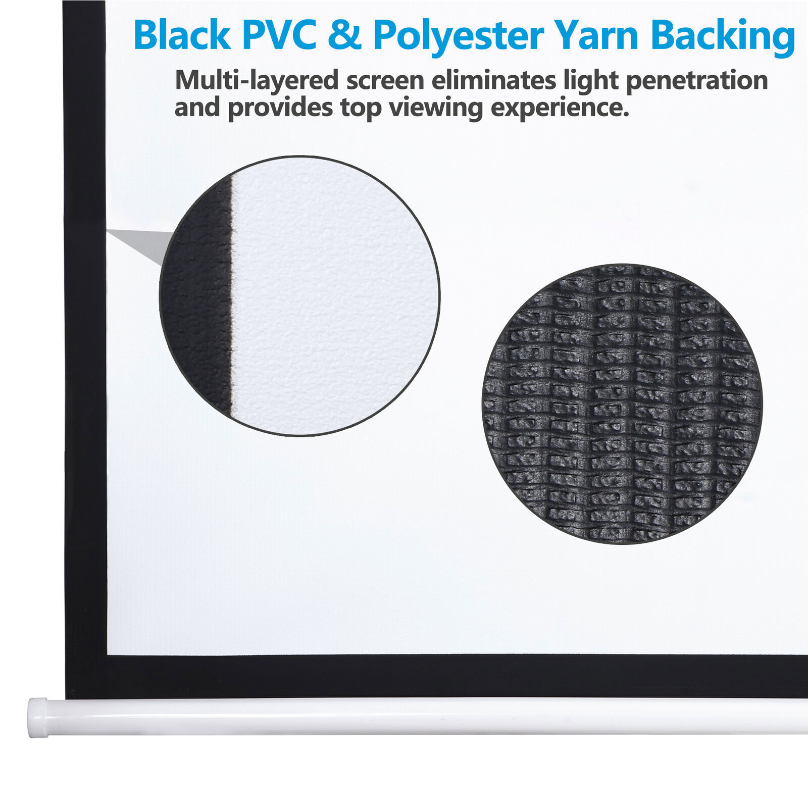 80" Manual Pull Down Projector Screen Wall & Ceiling Mounted HD Screens Portable