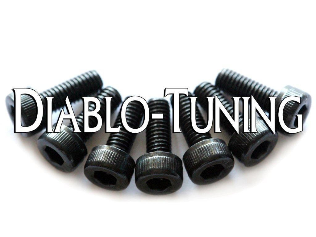Floyd Rose - 7 String - Saddle Intonation Mounting Screws (7) Black Alloy Steel