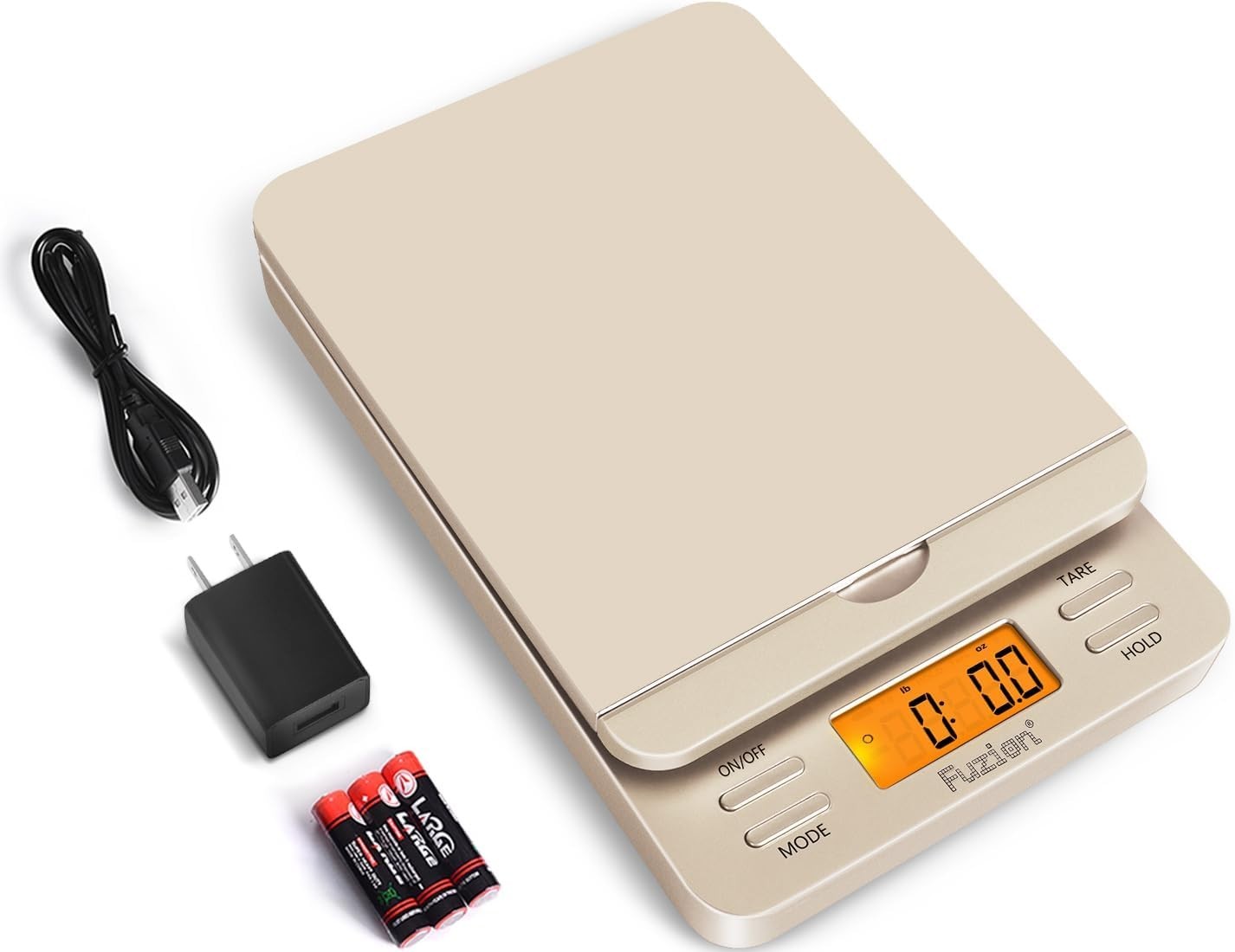 Versatile 86 lb Postage Scale with LCD Display & Tare Function for Easy Weighing
