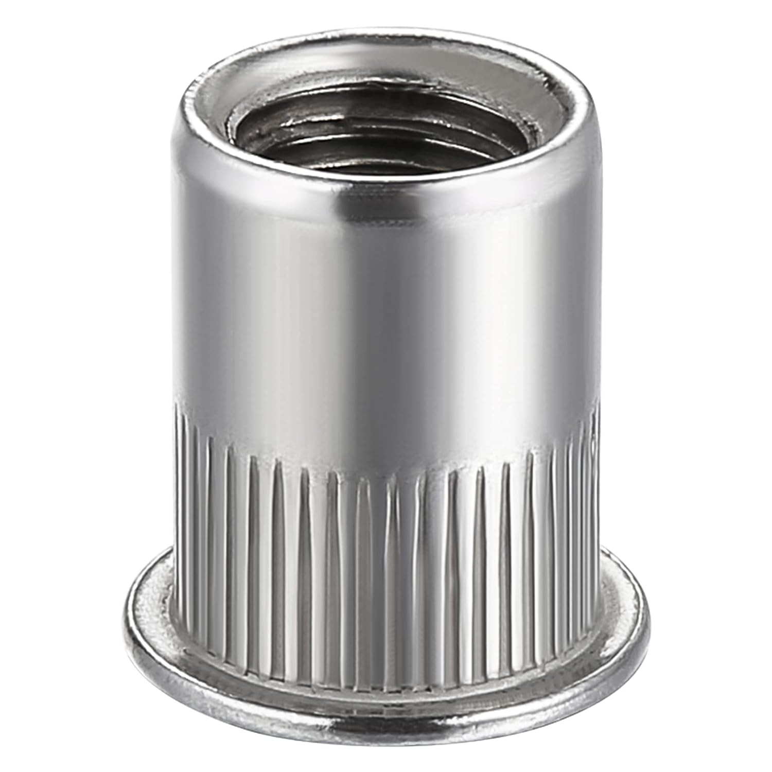 Rivet Nut 1/4"-20UNC 100Pcs Stainless Steel 304 Finish Flat 1/4-20, Silver
