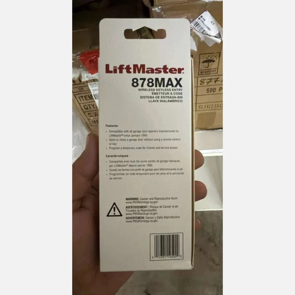 5 Pack LiftMaster 878MAX Wireless Garage Door Keypad Keyless Entry System