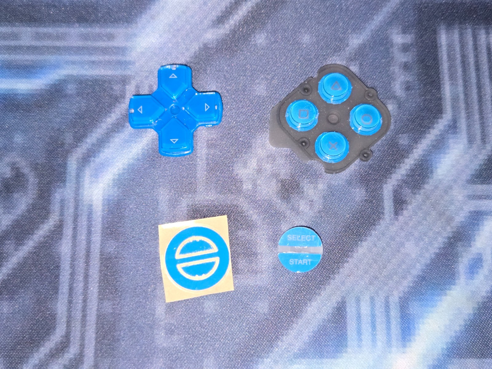 PSP Go D-pad Buttons Replacement Red/Blue