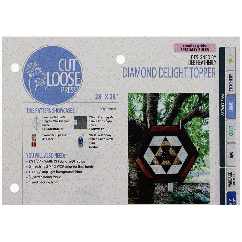 Cut Loose Press, Diamond Delight Topper Pattern