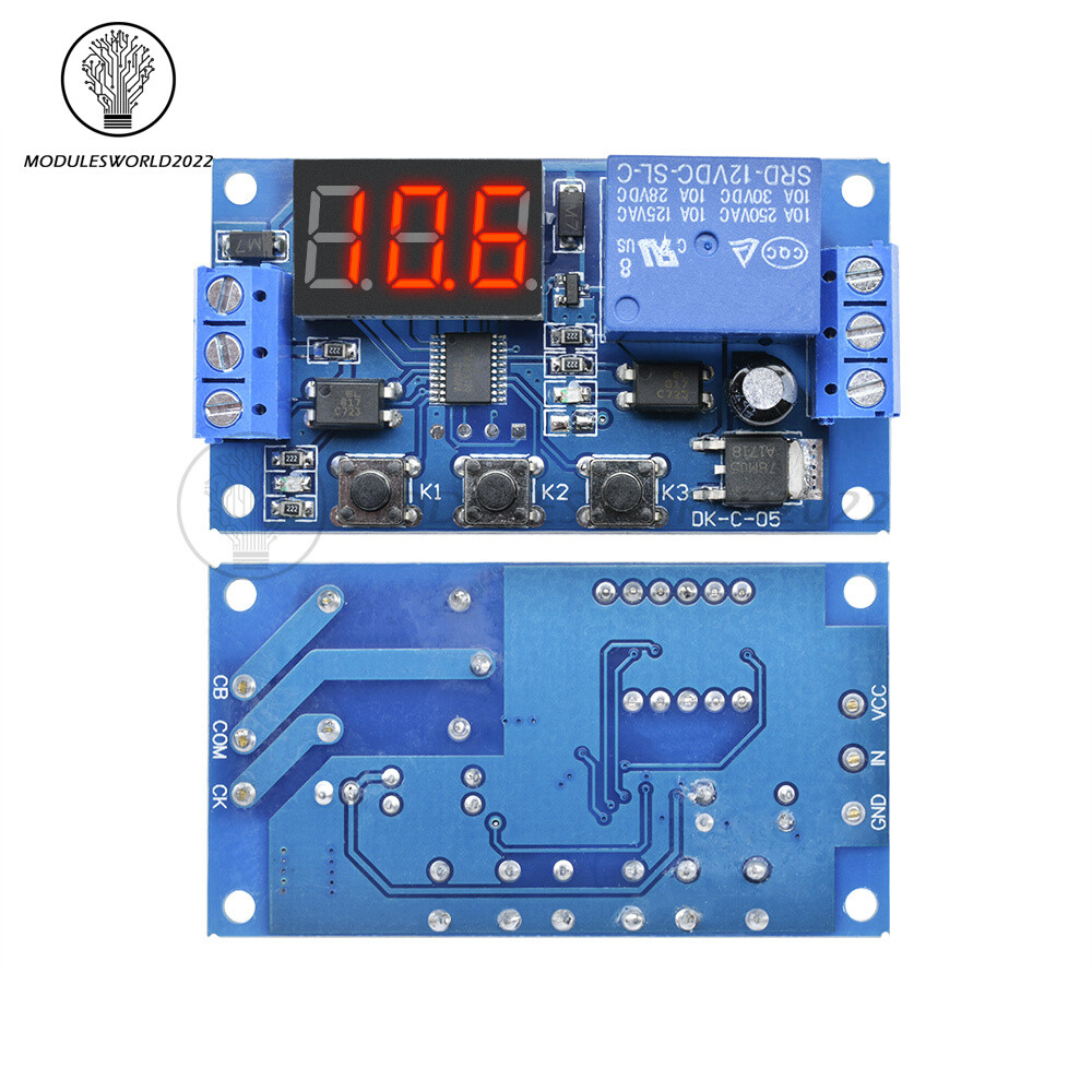 DC 12V LED Display Home Automation Delay Timer Board Control Switch Relay Module